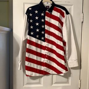 Panhandle Slim flag shirt. Size M